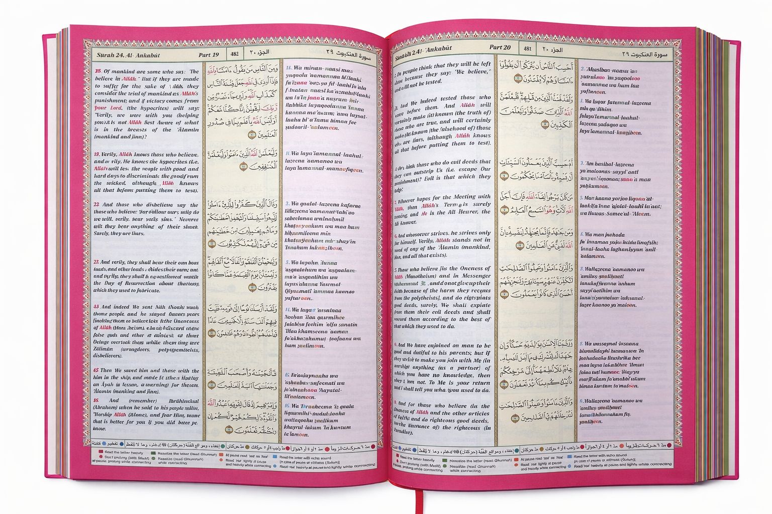 Qur’an met Vertaling & Transliteratie – Luxe Editie Dark Pink